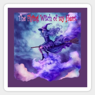 The flying witch of my heart Magnet